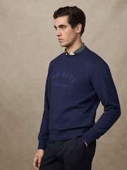 Hackett Heritage Curved Logo Crewneck Sweatshirt - Image 4 of 6