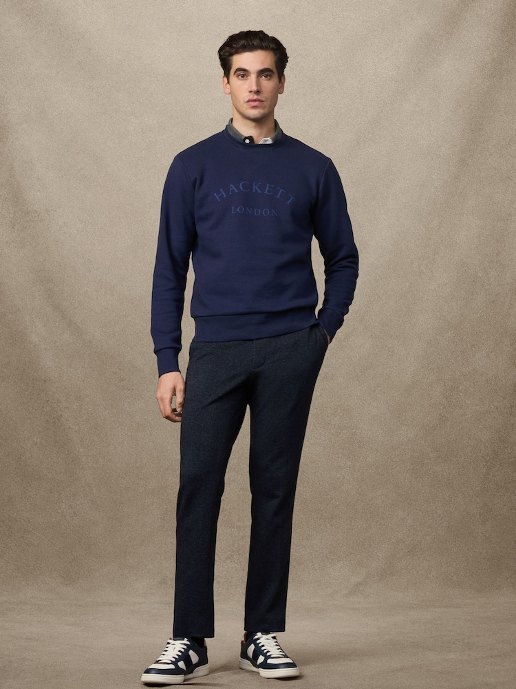 Hackett Heritage Curved Logo Crewneck Sweatshirt - Image 6 of 6 Hackett Heritage Curved Logo Crewneck Sweatshirt - Image 6 of 6