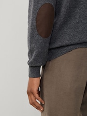 Gris - Hackett Lambswool Quarter Zip Jumper - Imagen 4 de 7