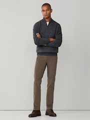 Gris - Hackett Lambswool Quarter Zip Jumper - Imagen 7 de 7