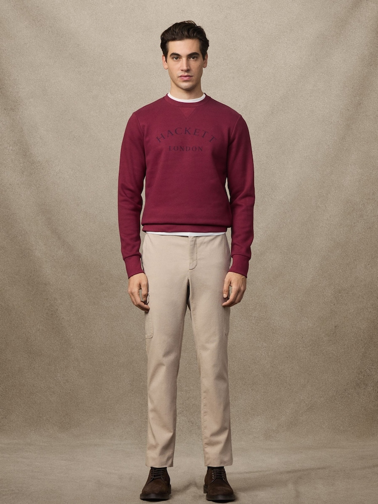 Hackett Heritage Curved Logo Crewneck Sweatshirt - Image 6 of 6 Hackett Heritage Curved Logo Crewneck Sweatshirt - Image 6 of 6