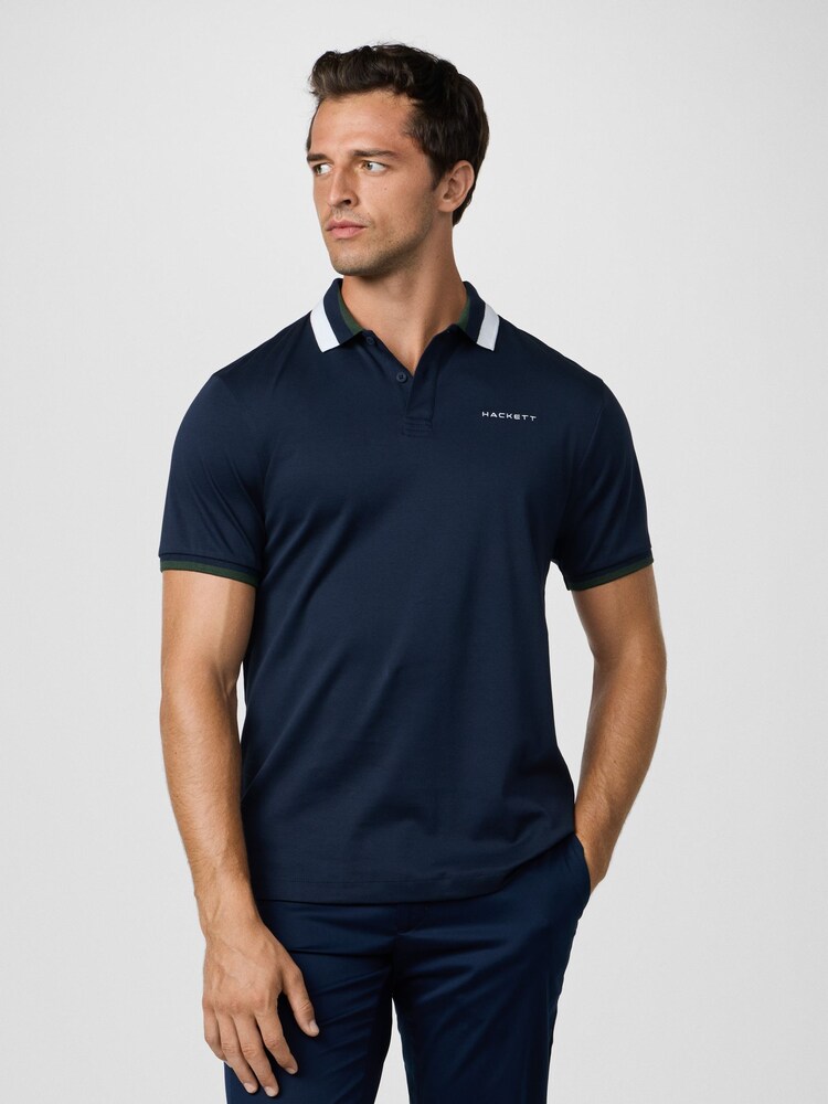 Hackett Multi Tipped Collar Polo Shirt - Image 2 of 6 Hackett Multi Tipped Collar Polo Shirt - Image 2 of 6