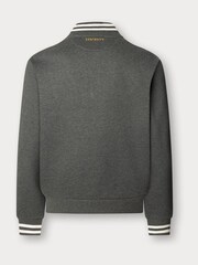 Hackett Grey Heritage Embroidered Crest Logo Quarter Zip Sweater - Image 2 of 2