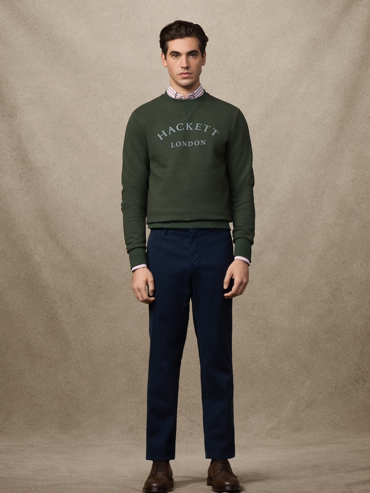 Hackett Heritage Curved Logo Crewneck Sweatshirt - Image 6 of 6 Hackett Heritage Curved Logo Crewneck Sweatshirt - Image 6 of 6