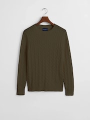 Hackett Pure Cotton Crew Neck Cable Jumper - Image 7 of 7
