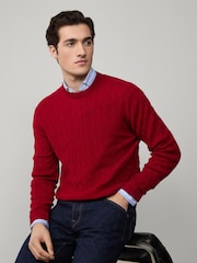 Hackett Lambswool Cable Crew Neck Jumper - Image 1 of 6