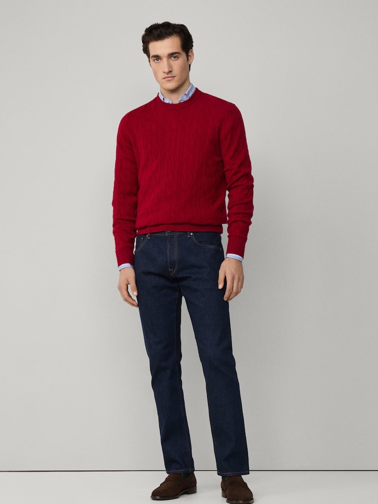 Hackett Lambswool Cable Crew Neck Jumper - Image 6 of 6