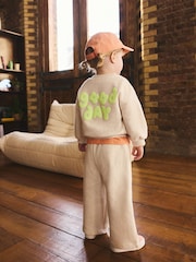Oatmeal Nep Good Day Crew Neck Sweatshirt (3mths-7yrs) - Image 3 of 13