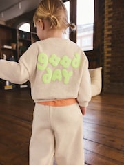 Oatmeal Nep Good Day Crew Neck Sweatshirt (3mths-7yrs) - Image 6 of 13