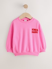 Pink Kind & Happy - Bluza z okrągłym dekoltem (3 mies. – 7 lat) - Obraz 1 z 4