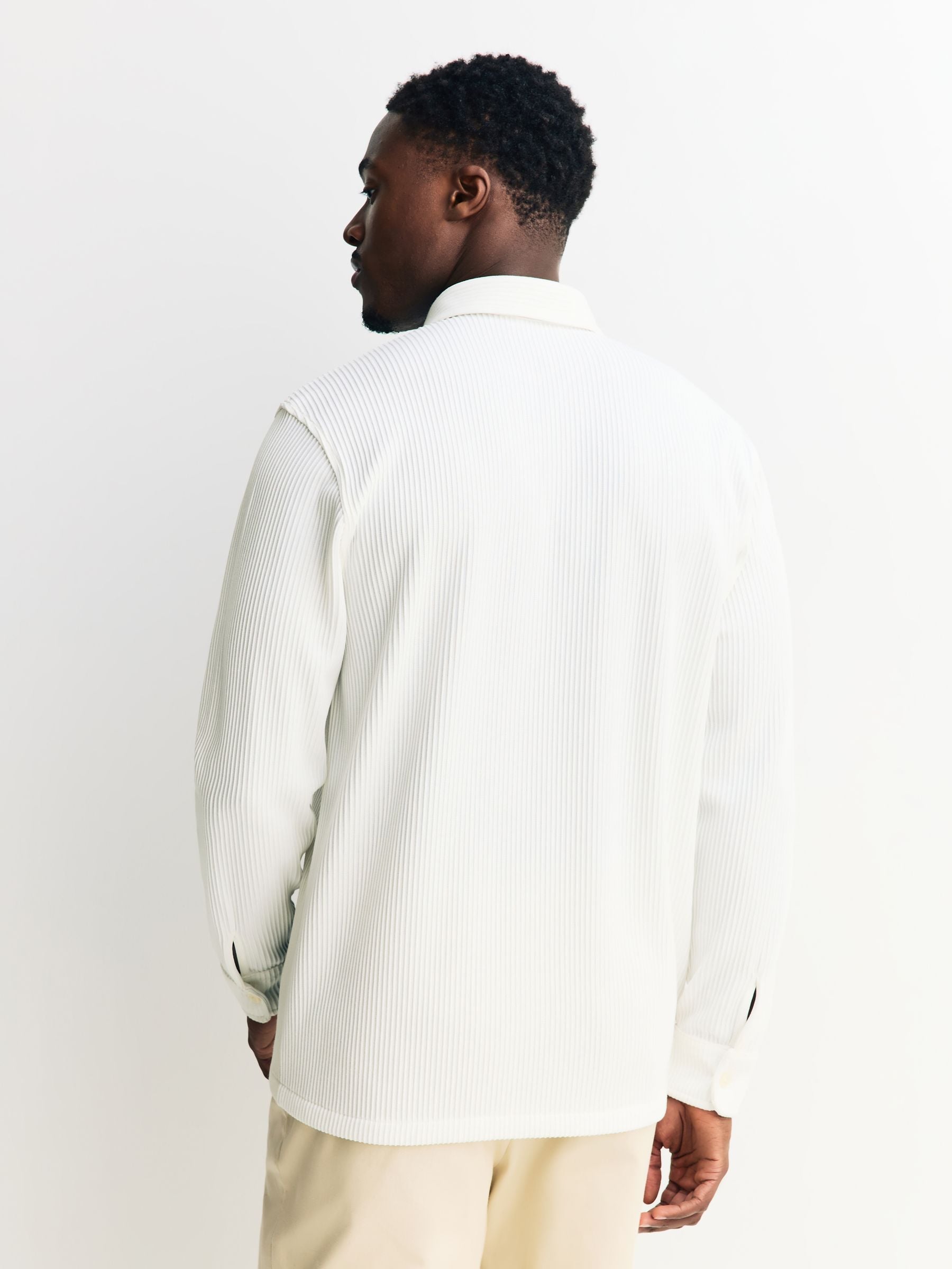 Buy White / Sage Green Stripe Short Sleeve Jersey Shirt from Next