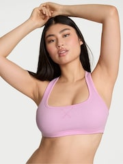 Victoria's Secret Pink Hushed Lilac Purple Cotton Racerback Bralette - Image 1 of 2