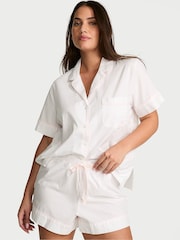 Victoria's Secret White with Ditsy Bows Cotton Short Pyjama Set - Image 1 of 2