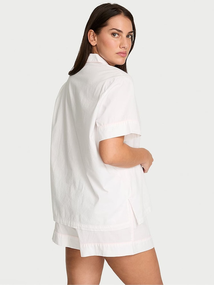 Victoria's Secret White with Ditsy Bows Cotton Short Pyjama Set - Image 2 of 2