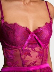 Victoria's Secret Berrylicious Purple Dye Lace Babydoll Set - Image 3 of 3