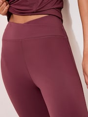 Friends Like These Burgundy Red Studio Wrap Over Leggings - Image 5 of 5