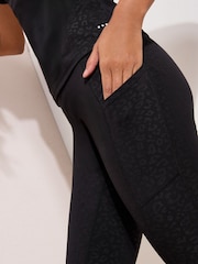Friends Like These Black/Animal Studio High Waist Leggings - Image 3 of 4