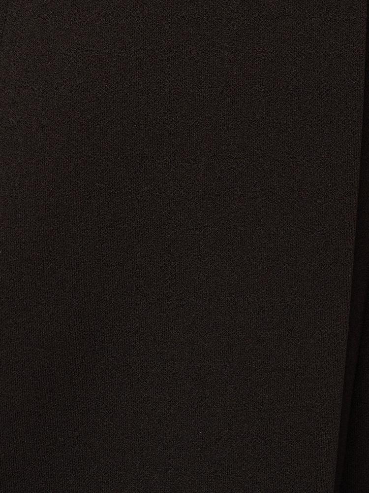 Adrianna Papell Crepe Black Romper With Lapel - Image 6 of 6