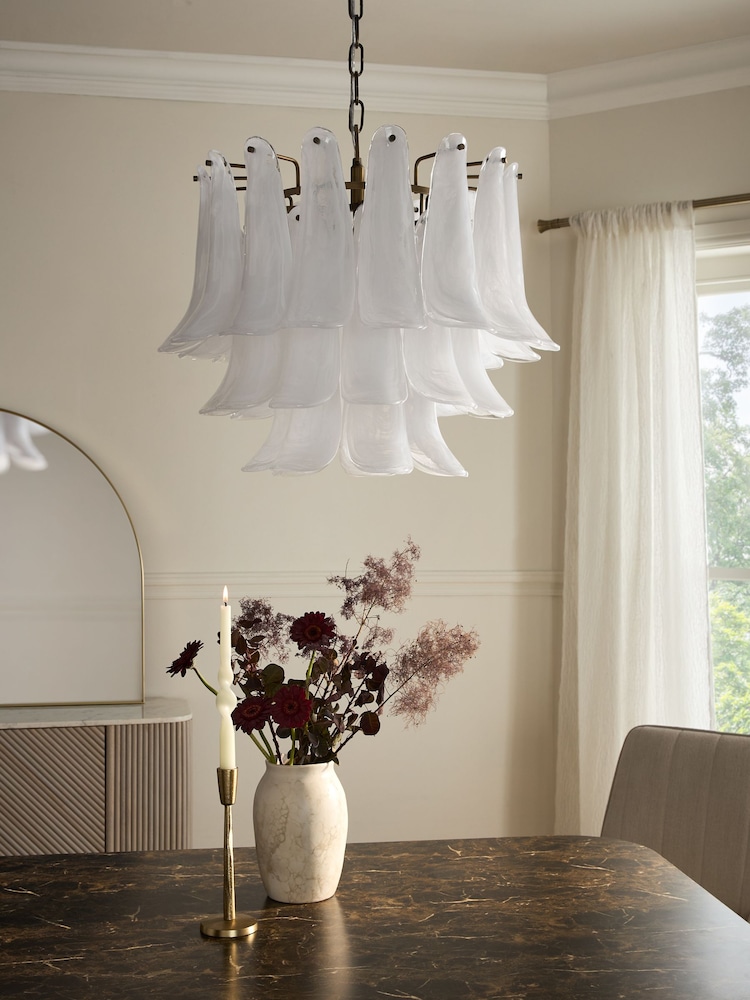 White Messina Chandelier Ceiling Light - Image 2 of 4