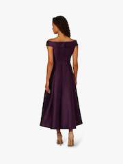 Adrianna Papell Purple Off Shoulder Dress - Image 2 of 6