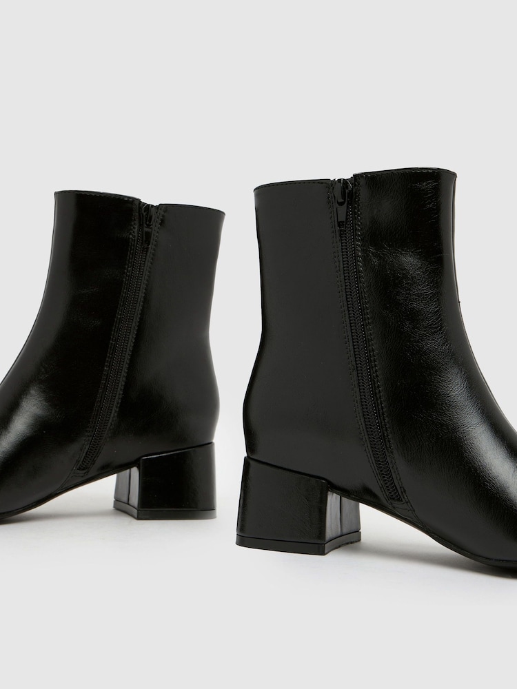 Schuh Bridgit Block Point Black Boots - Image 4 of 4