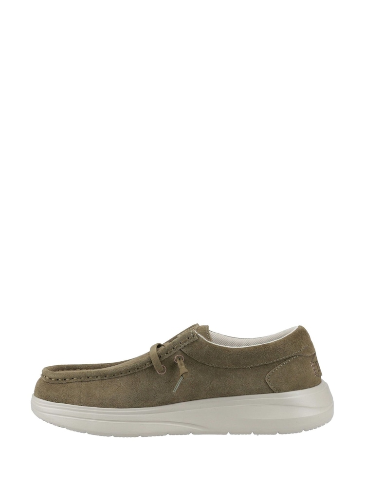 HEYDUDE Green Wally X Suede Shoes - Image 2 of 5