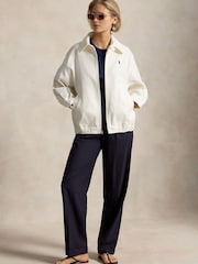 Polo Ralph Lauren White Woven Bomber Jacket - Image 2 of 5