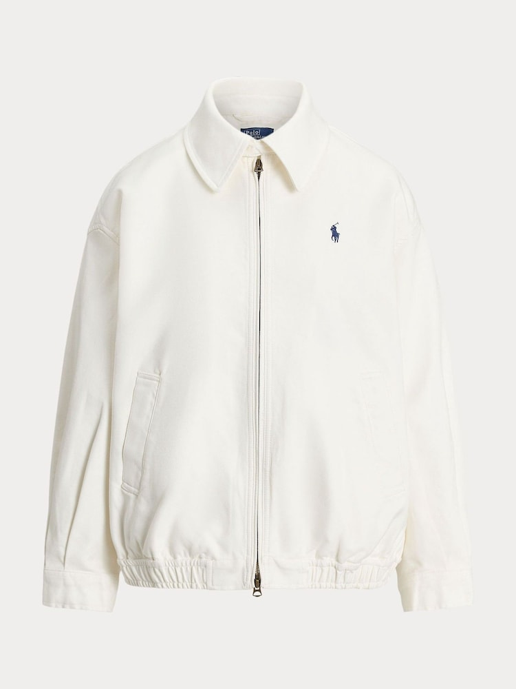 Polo Ralph Lauren White Woven Bomber Jacket - Image 5 of 5 Polo Ralph Lauren White Woven Bomber Jacket - Image 5 of 5