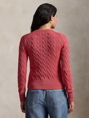 Polo Ralph Lauren Red Cable-Knit Cotton Cardigan - Image 2 of 5