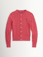 Polo Ralph Lauren Red Cable-Knit Cotton Cardigan - Image 5 of 5