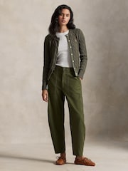 Polo Ralph Lauren Green Cable-Knit Cotton Cardigan - Image 4 of 6