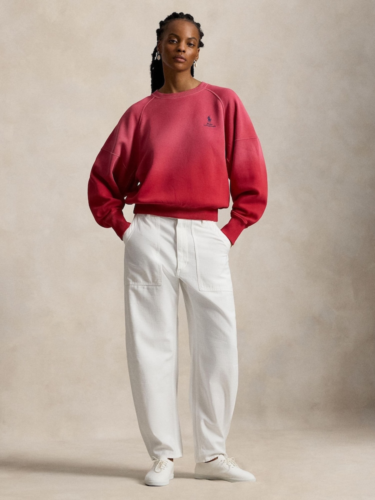 Polo Ralph Lauren Red Knit Pullover Sweatshirt - Image 2 of 4