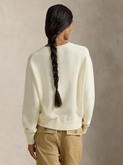 Polo Ralph Lauren Cream Knit Bear Jumper - Image 2 of 5