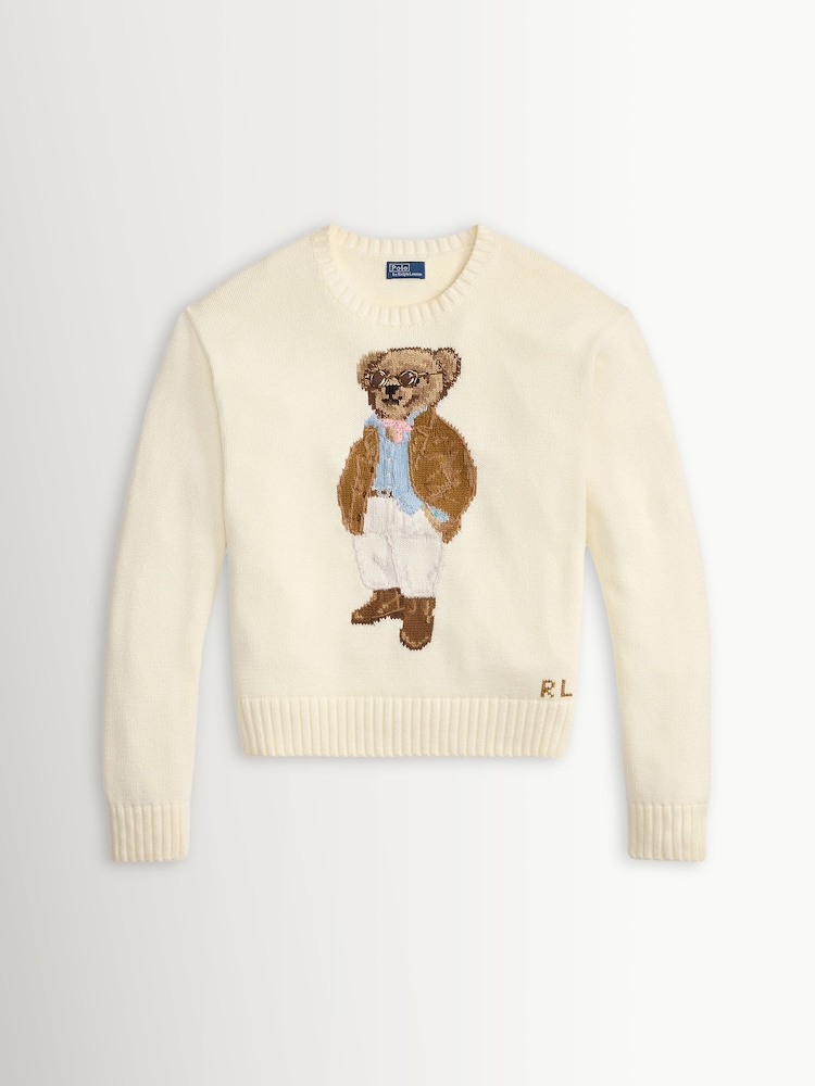 Polo Ralph Lauren Cream Knit Bear Jumper - Image 5 of 5 Polo Ralph Lauren Cream Knit Bear Jumper - Image 5 of 5