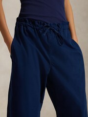 Polo Ralph Lauren Blue Woven Tapered Trousers - Image 4 of 5
