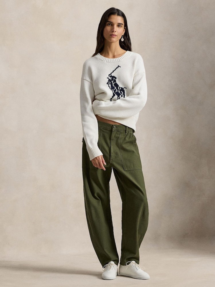 Polo Ralph Lauren White Sweater Pullover Jumper - Image 2 of 4 Polo Ralph Lauren White Sweater Pullover Jumper - Image 2 of 4