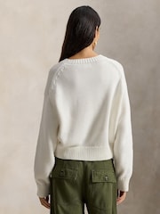 Polo Ralph Lauren White Sweater Pullover Jumper - Image 3 of 4