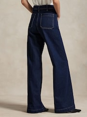 Polo Ralph Lauren Blue Woven Flare Jeans - Image 2 of 5