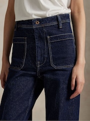 Polo Ralph Lauren Blue Woven Flare Jeans - Image 4 of 5