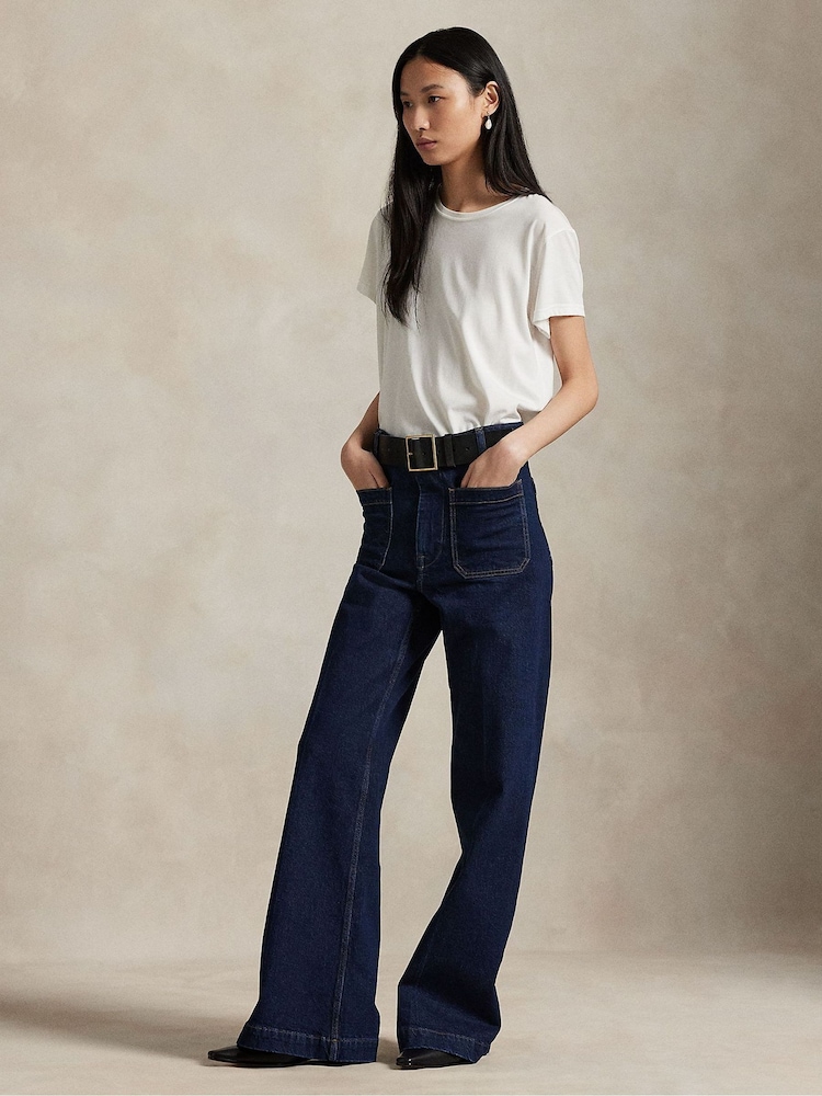 Polo Ralph Lauren Blue Woven Flare Jeans - Image 5 of 5 Polo Ralph Lauren Blue Woven Flare Jeans - Image 5 of 5