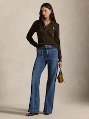 Polo Ralph Lauren Brown CBL Polo Long Sleeve Polo Shirt - Image 3 of 4