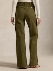 Polo Ralph Lauren Green Woven Flare Trousers - Image 2 of 5