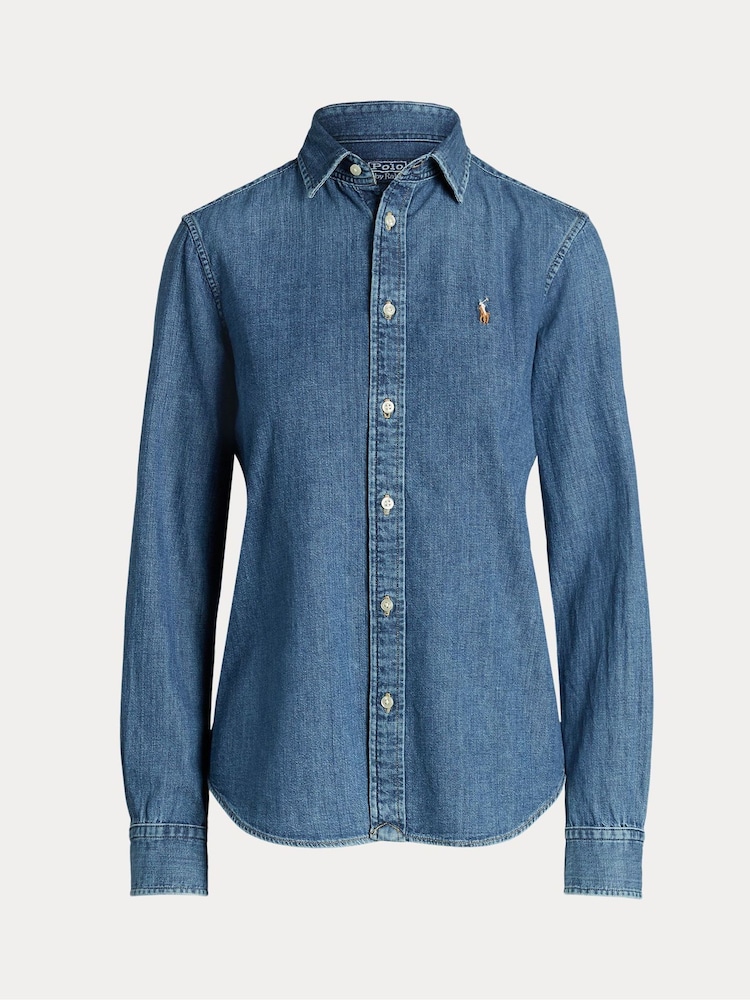 Polo Ralph Lauren Blue Denim Long Sleeve ST Long Sleeve Button Front Shirt - Image 6 of 6 Polo Ralph Lauren Blue Denim Long Sleeve ST Long Sleeve Button Front Shirt - Image 6 of 6