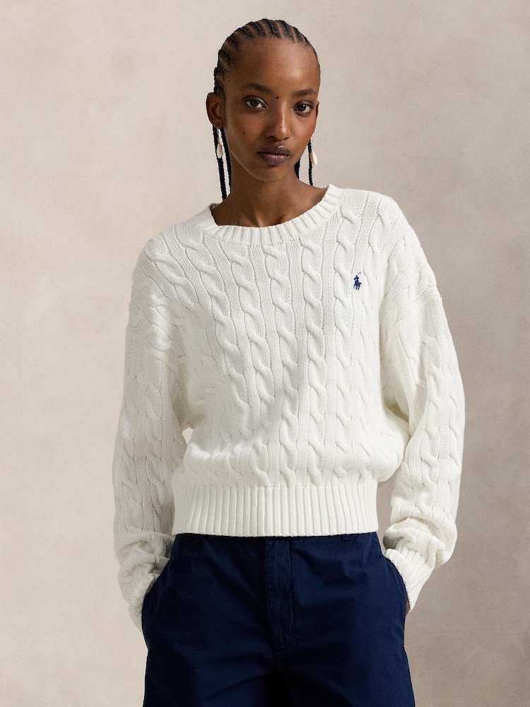 Polo Ralph Lauren White Sweater Pullover Jumper - Image 1 of 4