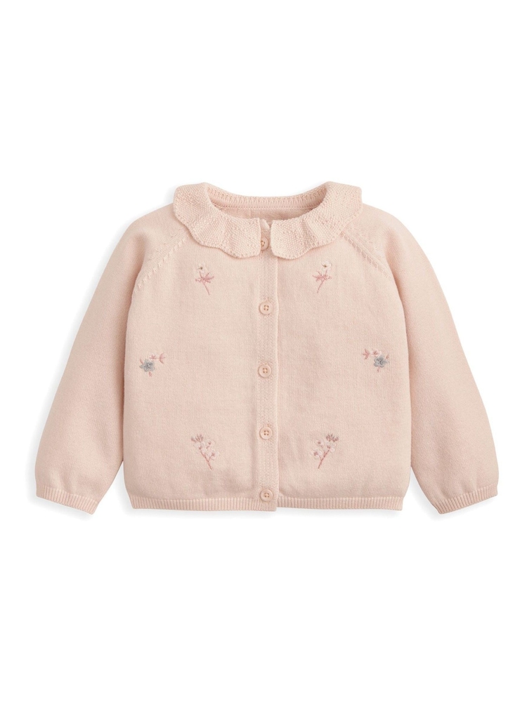 Mamas & Papas Pink Embroidered Knit Top and Leggings Set - Image 4 of 4 Mamas & Papas Pink Embroidered Knit Top and Leggings Set - Image 4 of 4