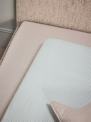 2 Pack Sage Green Gingham & Neutral Stripe Fitted Sheets - Image 2 of 6