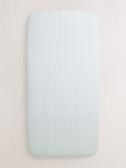 2 Pack Sage Green Gingham & Neutral Stripe Fitted Sheets - Image 5 of 6