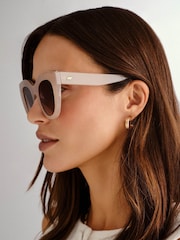 Le Specs Cream Air Heart Sunglasses - Image 2 of 5