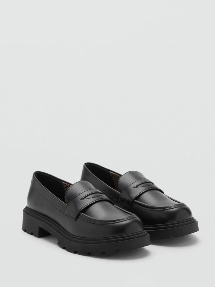 Mango Black Classic Loafers - Image 1 of 3