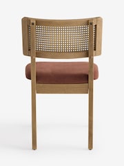 Set of 2 Soft Twill Rust Brown Abel Mid Wood Leg Dining Chairs - Image 5 of 8